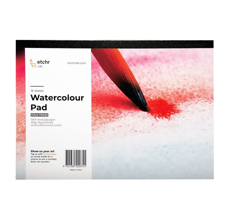 Skicák Etchr Watercolour Pad cold press (300g/m2, 16 listů) A4