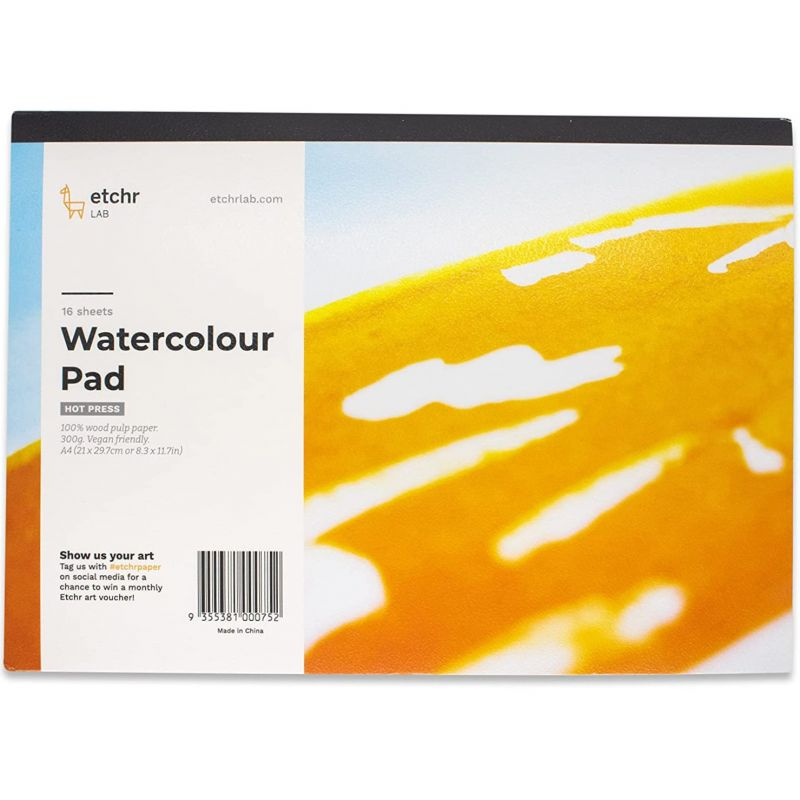 Skicák Etchr Watercolour Pad hot press (300g/m2, 16 listů) A4