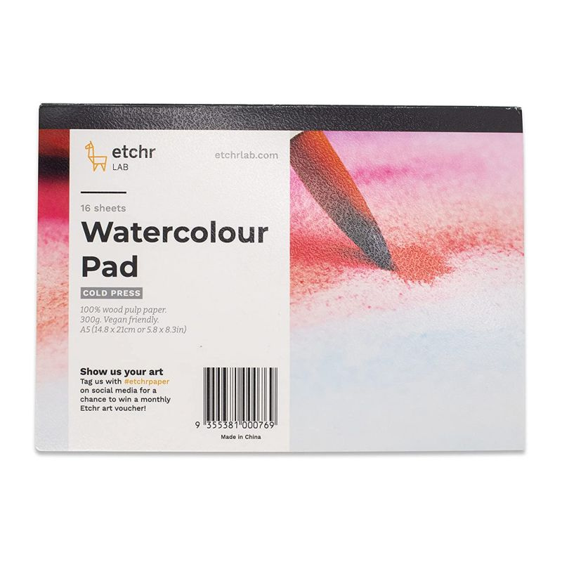 Skicák Etchr Watercolour Pad cold press (300g/m2, 16 listů) A5