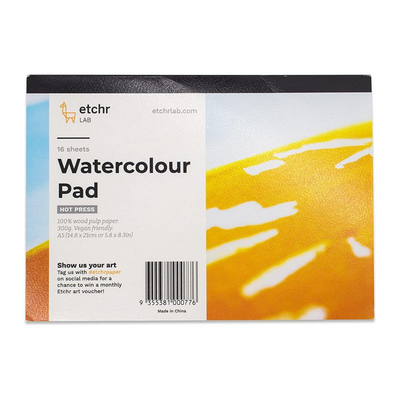 Skicák Etchr Watercolour Pad hot press (300g/m2, 16 listů) A5