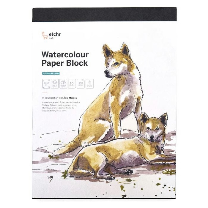 Skicák Etchr Watercolour block cold press (350g/m2, 20 listů) A4