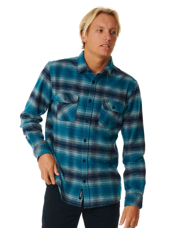 Rip curl pánská košile Count Flannel Mineral Blue | Modrá | Velikost M | 100% bavlna