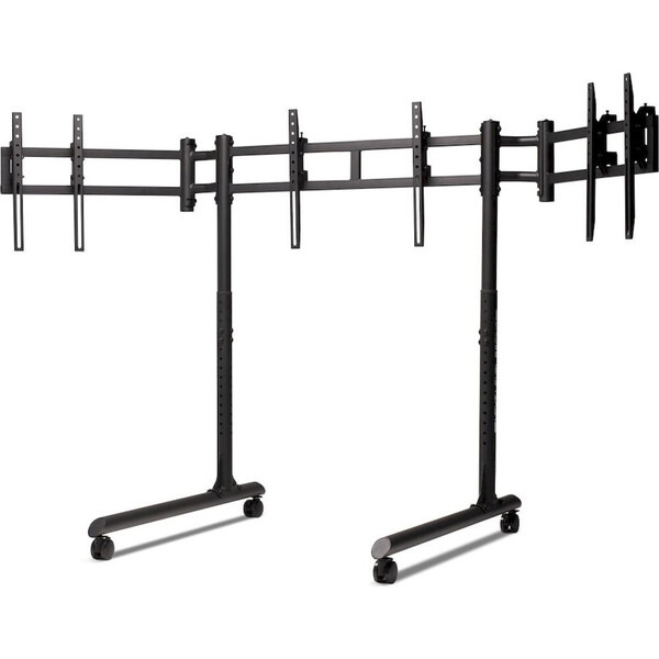 Next Level Racing Round Tube Freestanding Triple Monitor Stand samostatný stojan pro 3 monitory