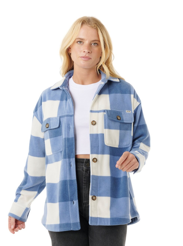 Rip curl dámská košilová bunda Neon Isles Fleece L/S Blue | Modrá | Velikost L