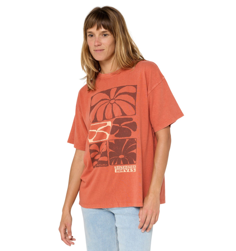 Rip curl dámské tričko Oceanic Heritage Brick | Červená | Velikost L