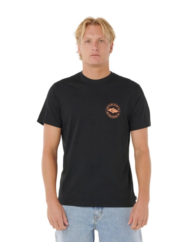 Rip curl pánské tričko Staple Black | Černá | Velikost XL