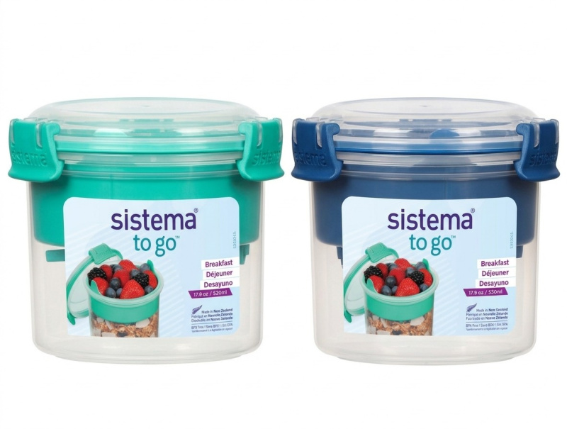 Sistema To Go dóza s miskou a lžičkou 530 ml mátová