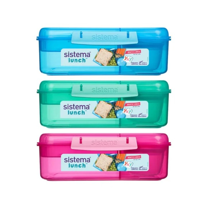 Sistema Lunch 3 komorová krabička s 2 tácky a kelímkem 1,65 l mix