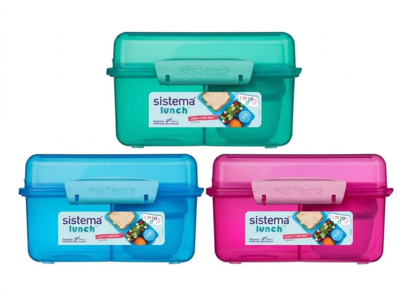 Sistema Lunch 3 komorová krabička s kelímkem 2 l mix