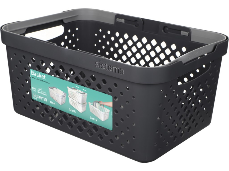 Sistema Víceúčelový košík Basket 18,5 l, šedá