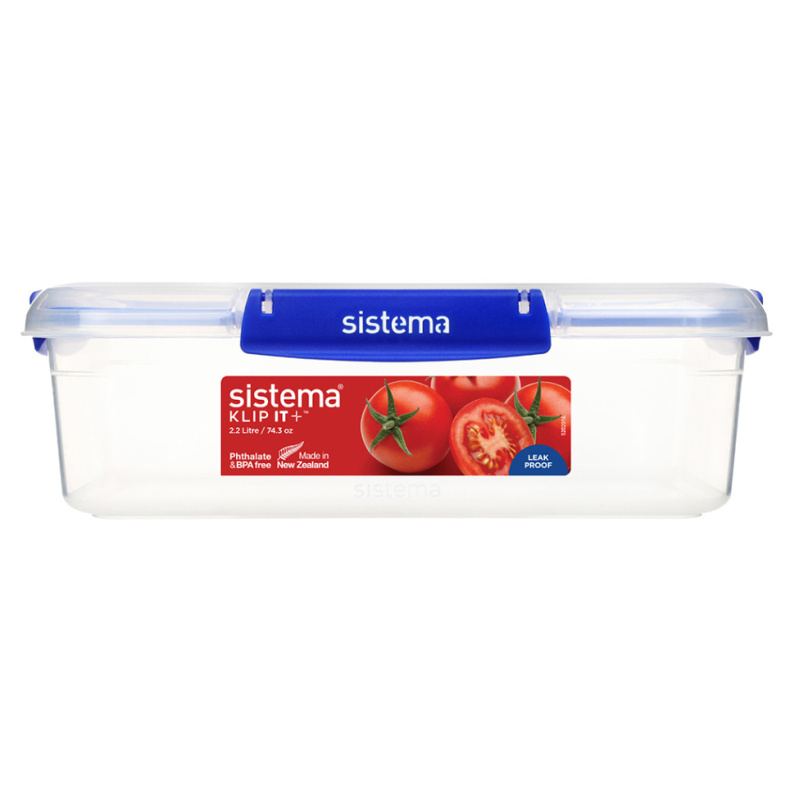 SISTEMA Klip It Plus Krabička na potraviny 4 klipy 2,2 l