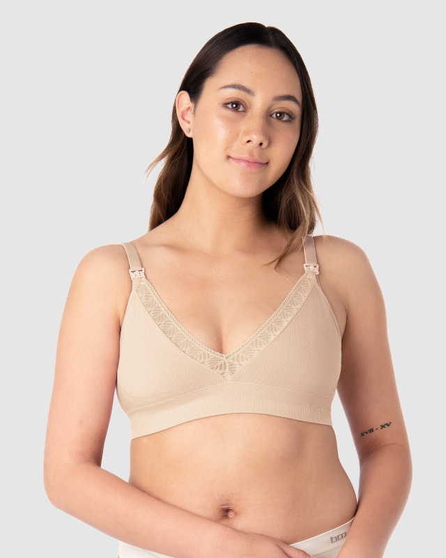 Dámská podprsenka Hotmilk Caress Seamfree Bamboo REGULAR CAP kojicí béžová (CPO-regular) L