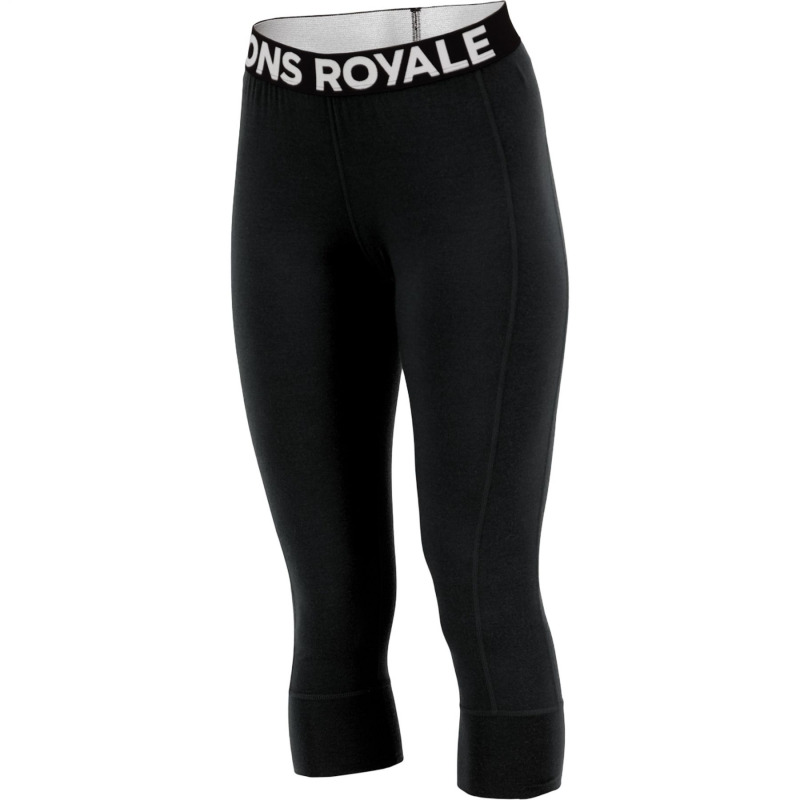 Mons Royale Cascade Merino Base Layer 3/4, termo kalhoty, dámské, černé