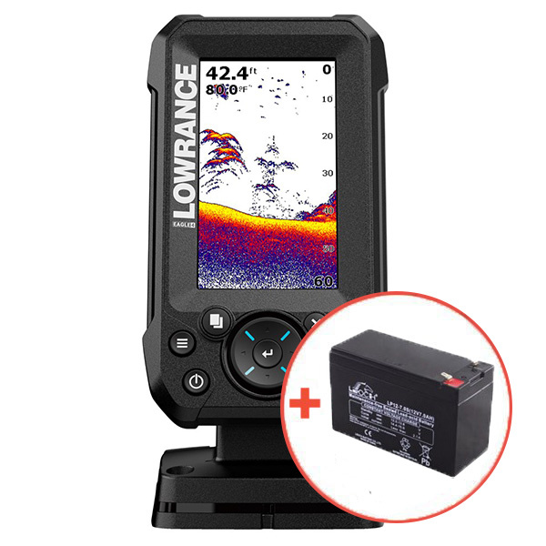 Echolot Lowrance Eagle 4X / 4,3" (10,9 cm) TFT displej / dosah 244 m / 200 W / černá Varianta: ivi1