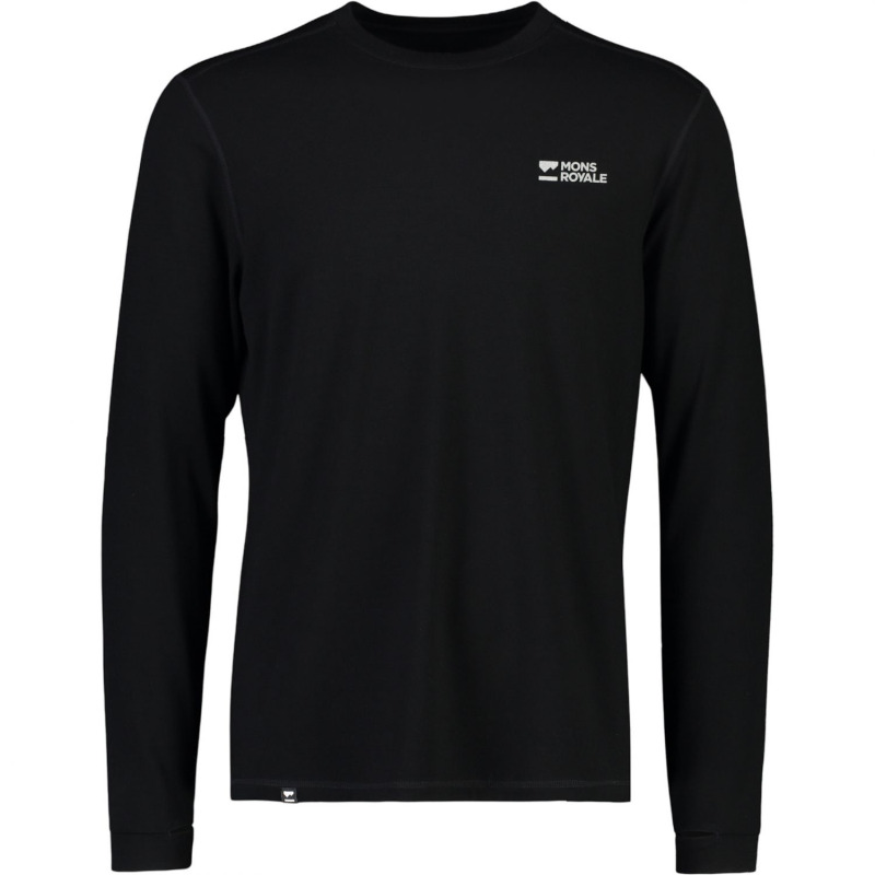 Mons Royale Cascade Merino Base Layer, termo triko, pánské, černé