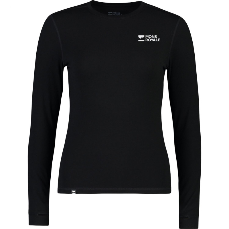 Mons Royale Cascade Merino Base Layer, termo triko, dámské, černé