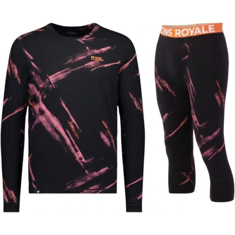 Mons Royale Cascade Merino Base Layer Long Sleeve Sada, pane, airbrush