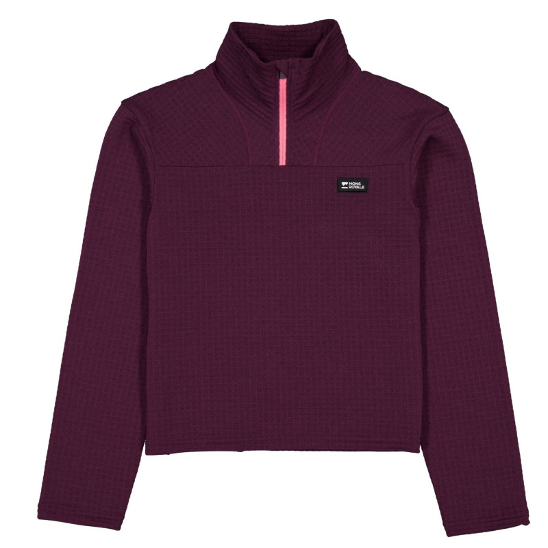 Mons Royale Offgrid Merino Fleece Long Sleeve, fleecová mikina, dámská, fialová
