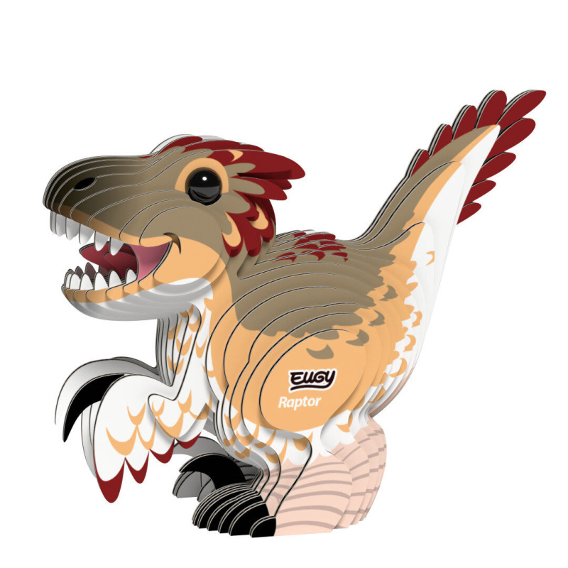 EUGY Velociraptor 3D kartonová skládačka