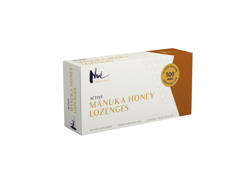 NUI PURE & WILD | NUI Manuka Med Pastilky (Příchutě) - 45g (16ks) - Natural