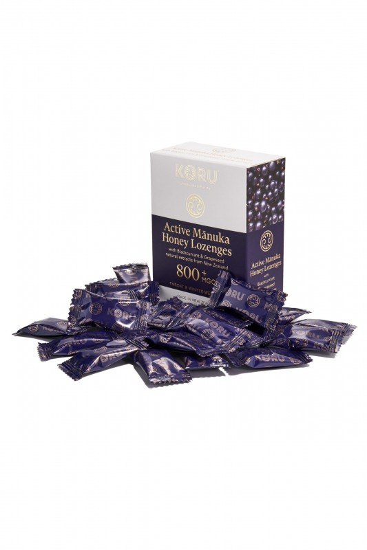 MANUKA PASTILKY (MGO 800+) - 24ks - 67g (KORU) - Černý rybíz a Hroznová jádra