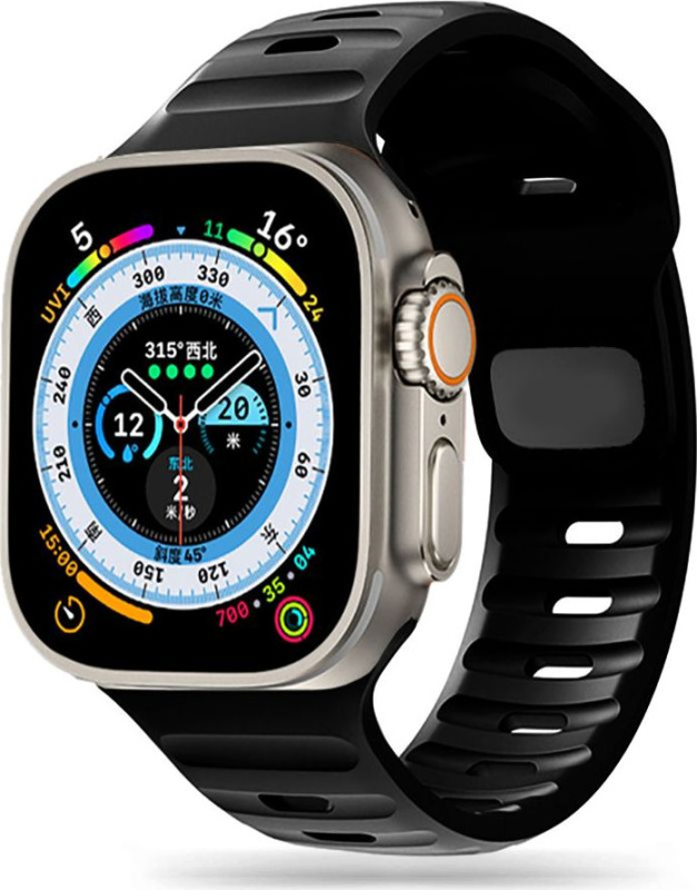 Tech-Protect Řemínek pro Apple Watch 44mm / 45mm / 46mm / 49mm - Tech-Protect, Iconband Line Black
