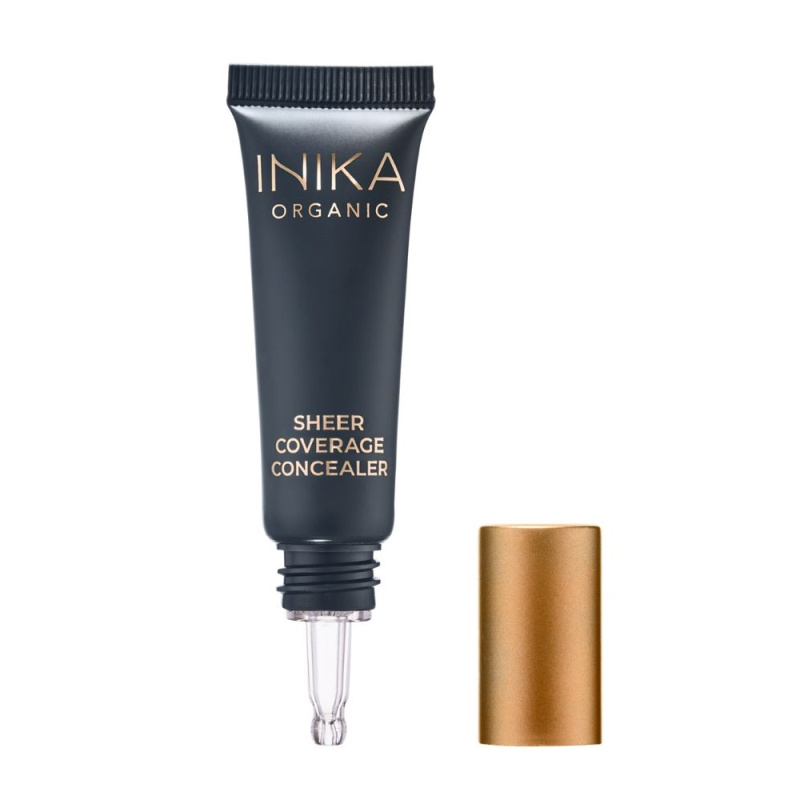 INIKA Organic Sheer Coverage krémový krycí korektor proti kruhům pod očima odstín Porcelain 10 ml