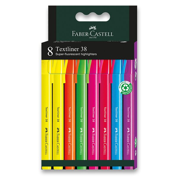 Zvýrazňovač Faber-Castell Textliner 38 sada 8 ks Faber-Castell