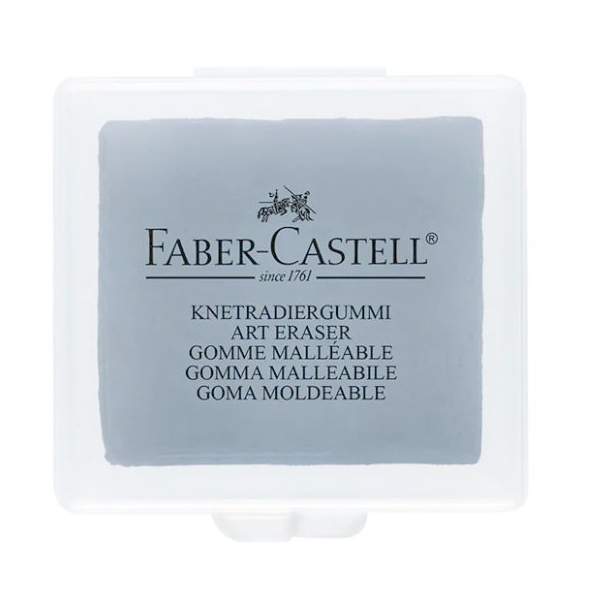 Pryž Faber Castell umělecká v plastovém obalu šedá Faber-Castell