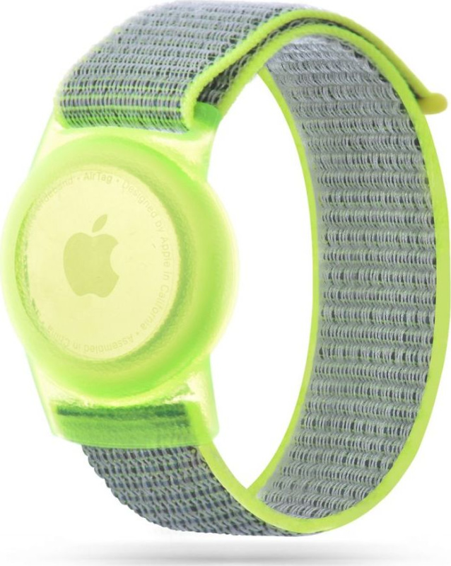 Tech-Protect Dětský řemínek s pouzdrem pro AirTag - Tech-Protect, Nylon Lime