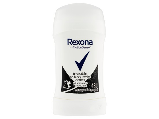 Rexona Invisible on Black + White Clothes Antiperspirant tuhý antiperspirant 48h 40 ml