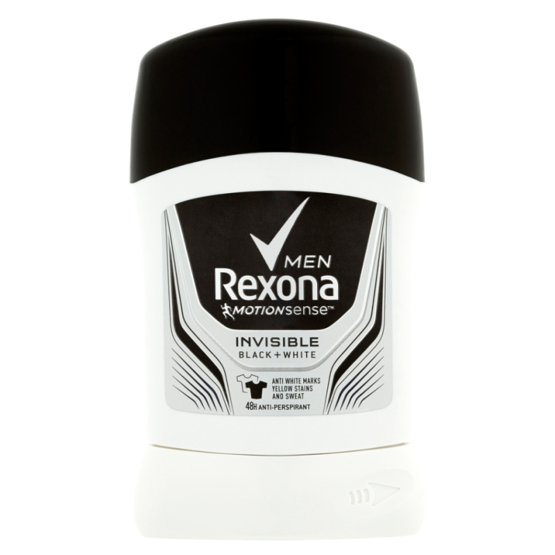 Rexona Invisible on Black + White Clothes Antiperspirant tuhý antiperspirant 48 H 50 ml
