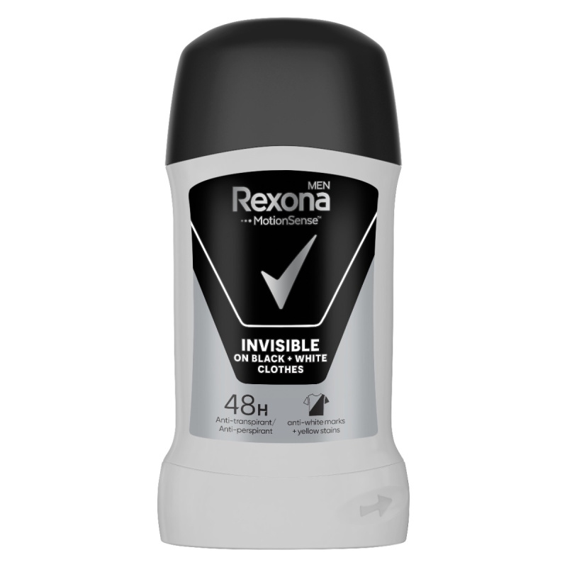 Rexona Invisible on Black + White Clothes Antiperspirant tuhý antiperspirant 48 H 50 ml