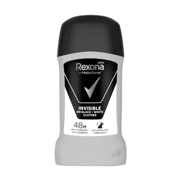 Rexona Invisible on Black + White Clothes Antiperspirant tuhý antiperspirant 48 H 50 ml