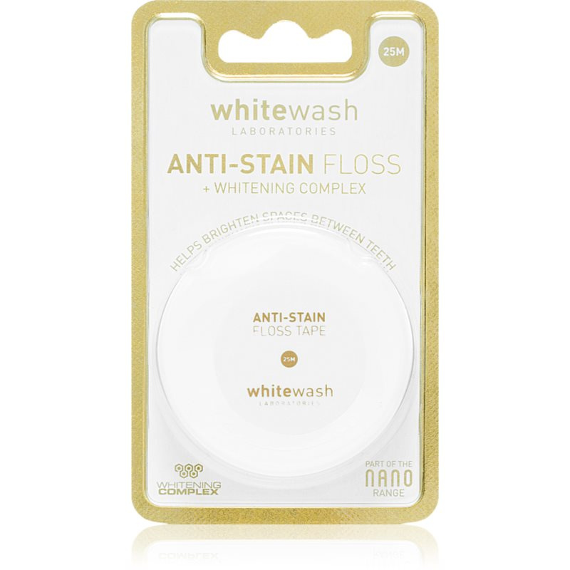 Whitewash Nano Anti-Stain dentální nit s bělicím účinkem 25 m