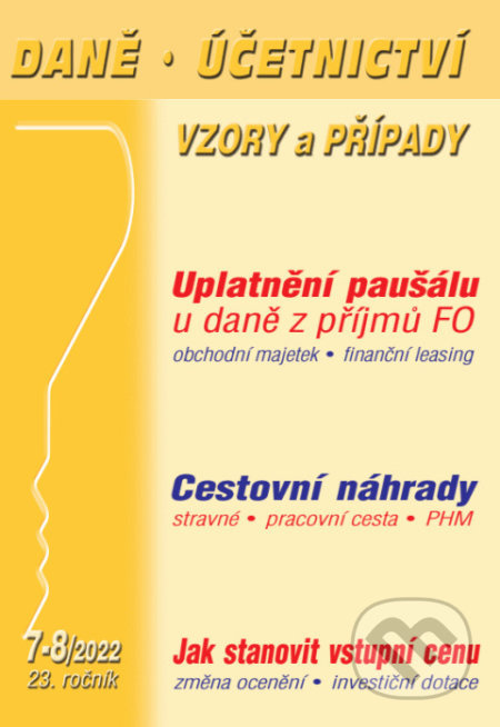 DÚVaP č. 7-8 / 2022 - Vstupní cena, Cestovní náhrady