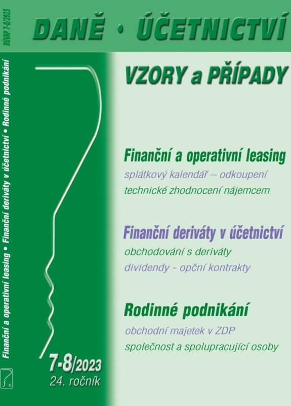 Daně, účetnictví, vzory a případy č. 7-8 - Rodinné podnikání, Leasing, Deriváty