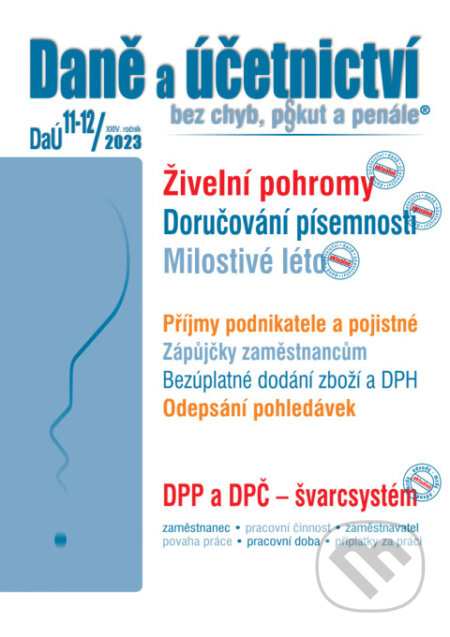 Daně a účetnictví bez chyb, pokut a penále  č. 11-12 / 2023 - Živelní pohromy z pohledu podnikatele