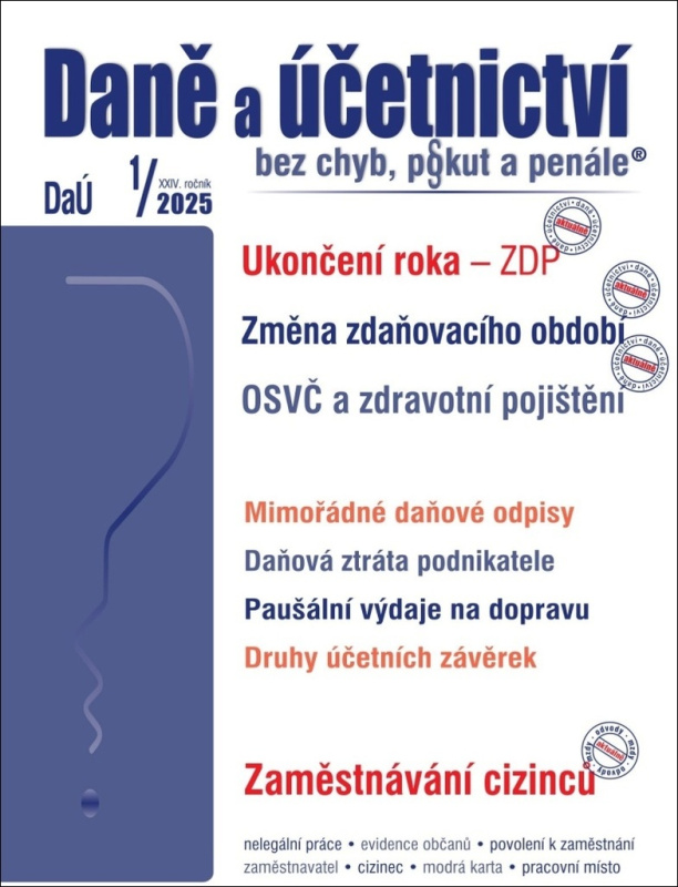 DaÚ 1/2025 Ukončení roka – ZDP
