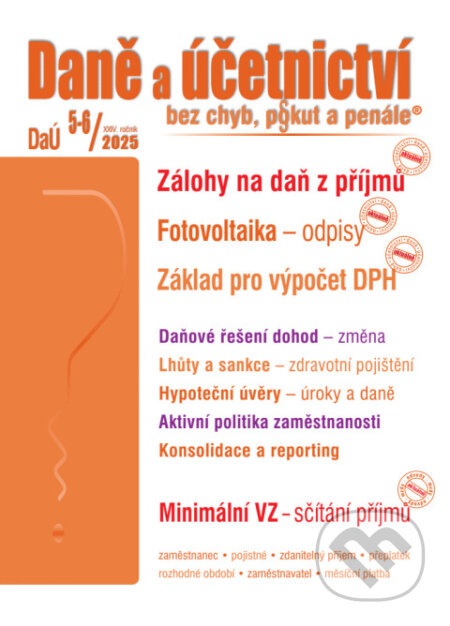 DaÚ č. 5-6/2025 - Zálohy na daň z příjmů