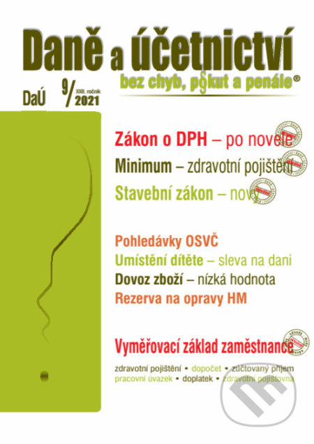 Daně a účetnictví č. 9 / 2021 - Stavební zákon z hlediska DPH – novela