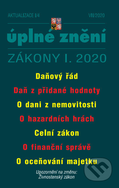 Aktualizace I/4 2020 - Daňový řád, DPH, Nemovitosti