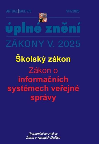 Aktualizace V/3 2025 Školský zákon