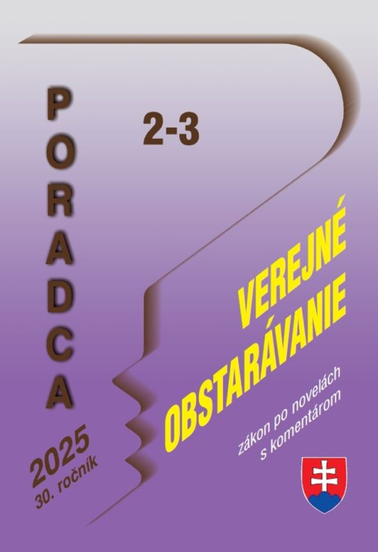 Poradca č. 2-3 / 2025 - Zákon o verejnom obstarávaní s komentárom