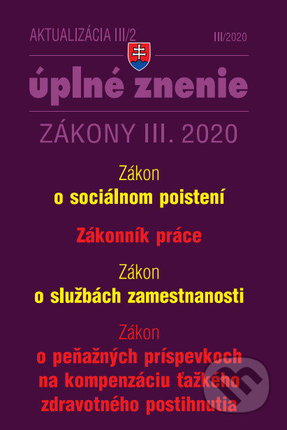 Aktualizácia III/2 - Sociálne poistenie, ZP, Služby zamestnanosti