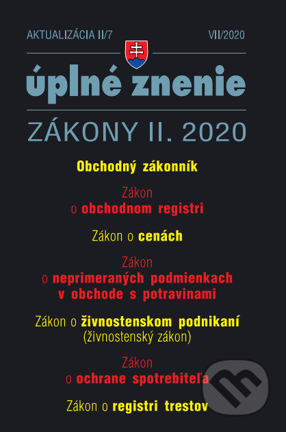 Aktualizácia II/7 2020 – Obchodné právo a podnikanie