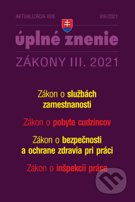 Aktualizácia III/8 - Zamestnanosť (BOZP a inšpekcia práce)