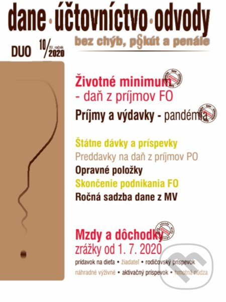 Dane, účtovníctvo, odvody 10/2020 - Životné minimum a daň z príjmov FO