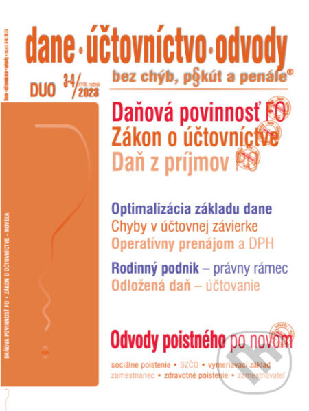 Dane, účtovníctvo, odvody bez chýb, pokút a penále č. 3-4 / 2023 - Daňová povinnosť fyzickej osoby