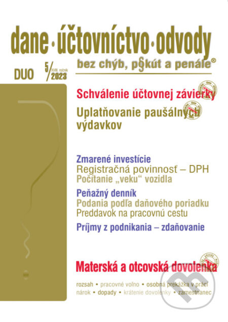 Dane, účtovníctvo, odvody bez chýb, pokút a penále č. 5 / 2023 - Účtovná závierka a vysporiadanie výsledku hospodárenia